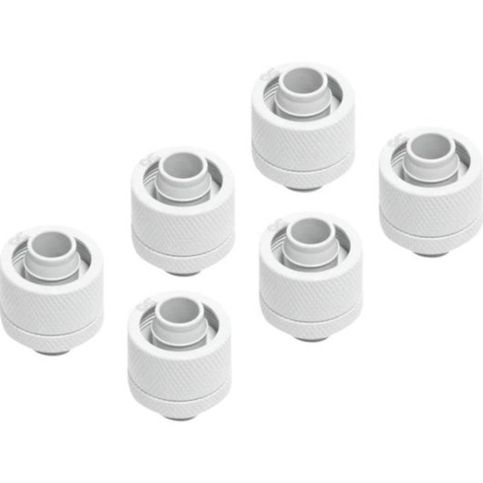 Refrigeración líquida Alphacool Eiszapfen adaptador roscado G1/4 blanco 16/10 mm 6 unidades