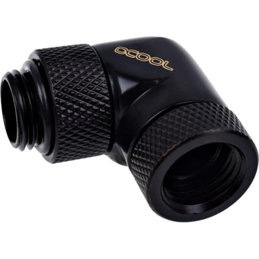 Wasserkühlung Alphacool Racor Messing schwarz 1/4" 90° Winkel