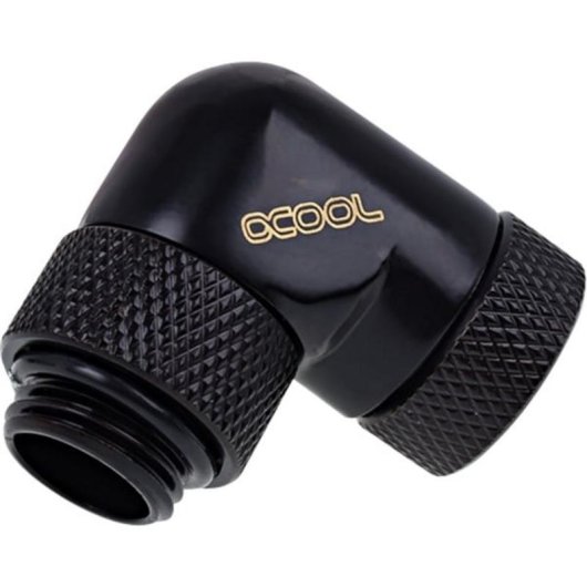 Wasserkühlung Alphacool Racor Messing schwarz 1/4" 90° Winkel