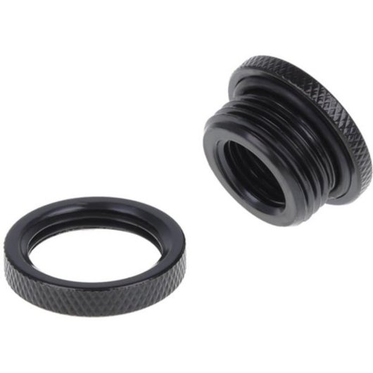 Wasserkühlung Alphacool Messing Anschluss schwarz 25 mm 12 mm 1/4"