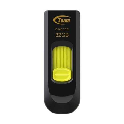 Unidad flash USB Team Group C145 32 GB USB tipo A 3.2 Gen 1 deslizable negro amarillo