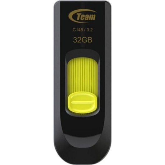 Unidad flash USB Team Group C145 32 GB USB tipo A 3.2 Gen 1 deslizable negro amarillo