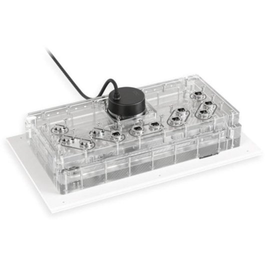 Wasserkühlung Alphacool Apex Distroplate VPP/D Weiß RGB Acryl