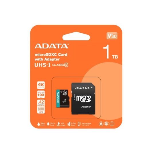 Scheda di memoria ADATA Premier Pro AUSDX1TUI3V30SA2-RA1 1 TB MicroSDXC UHS-I