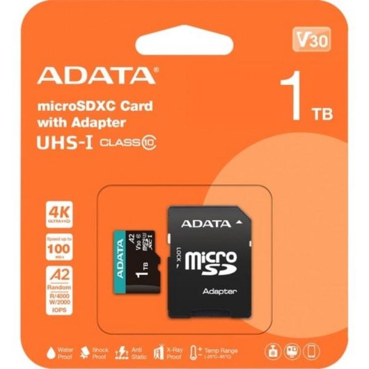 Scheda di memoria ADATA Premier Pro AUSDX1TUI3V30SA2-RA1 1 TB MicroSDXC UHS-I