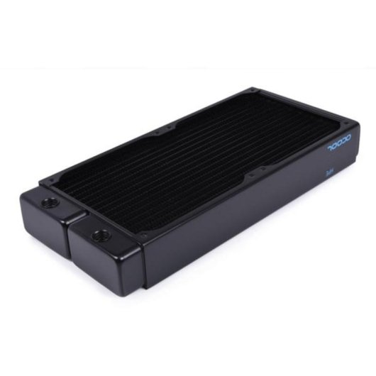 Flüssigkeitskühlung Alphacool 14441 Radiator 2x140 mm 4 Lüfter Schwarz