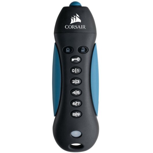 Unità flash USB Corsair Padlock 3 64GB USB-A 3.2 Gen 1 nero e blu