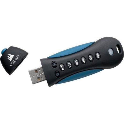 Unità flash USB Corsair Padlock 3 64GB USB-A 3.2 Gen 1 nero e blu