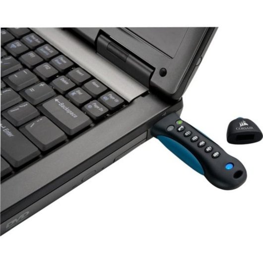 Unità flash USB Corsair Padlock 3 64GB USB-A 3.2 Gen 1 nero e blu