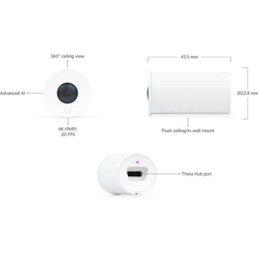 Objektiv Ubiquiti AI Theta 360 Innenlinse 180º kompatibel mit AI Theta Hub
