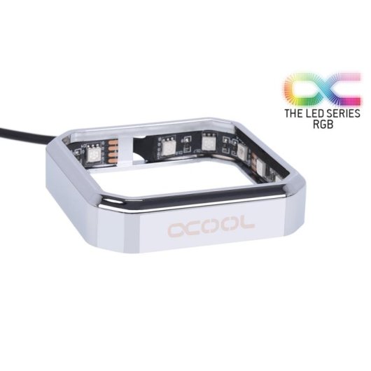 Wasserkühlung Alphacool Aurora XPX RGB 75 mm 15 LEDs Chromrahmen