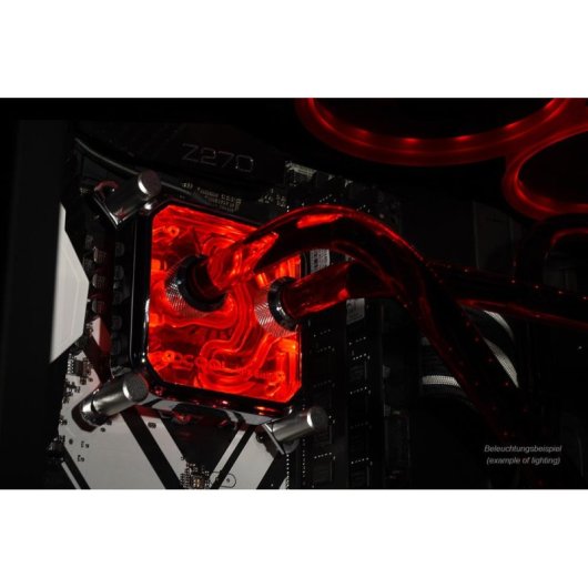 Wasserkühlung Alphacool Aurora XPX RGB 75 mm 15 LEDs Chromrahmen