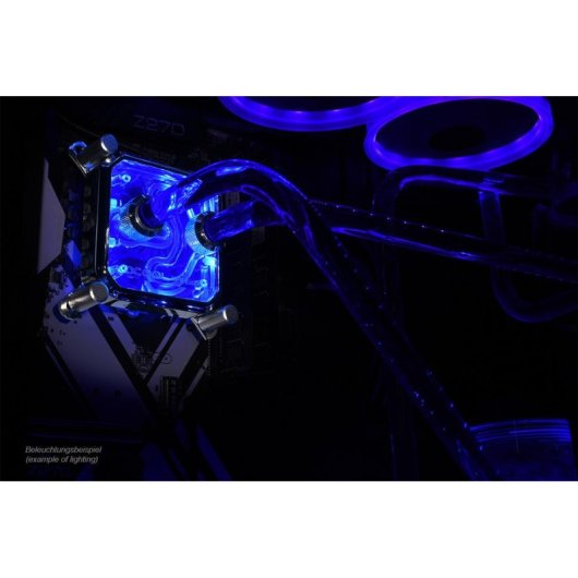 Wasserkühlung Alphacool Aurora XPX RGB 75 mm 15 LEDs Chromrahmen