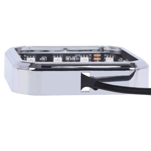 Wasserkühlung Alphacool Aurora XPX RGB 75 mm 15 LEDs Chromrahmen