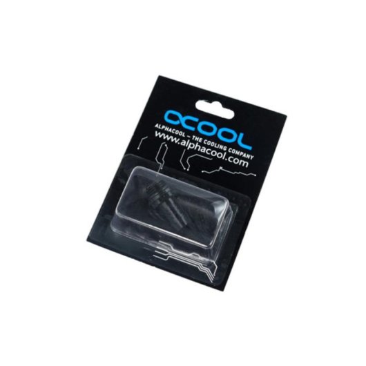 Flüssigkeitskühlung Alphacool Messingverschraubung schwarz 1/4" männlich 22 mm