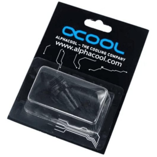 Flüssigkeitskühlung Alphacool Messingverschraubung schwarz 1/4" männlich 22 mm