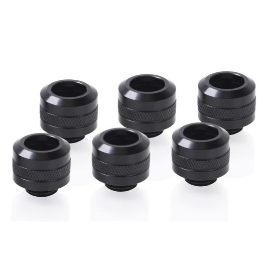 Flüssigkeitskühlung Alphacool Hardtube Anschlusskit 1/4" schwarz Messing