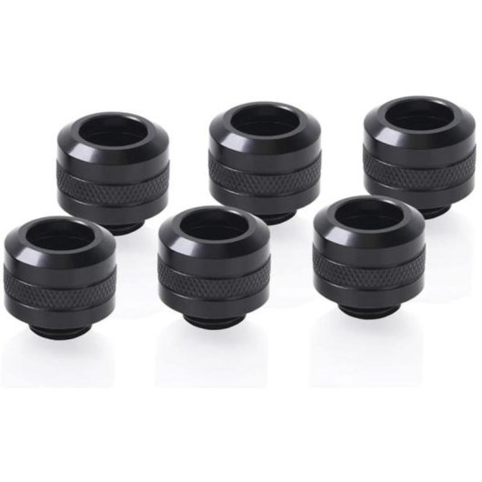 Flüssigkeitskühlung Alphacool Hardtube Anschlusskit 1/4" schwarz Messing