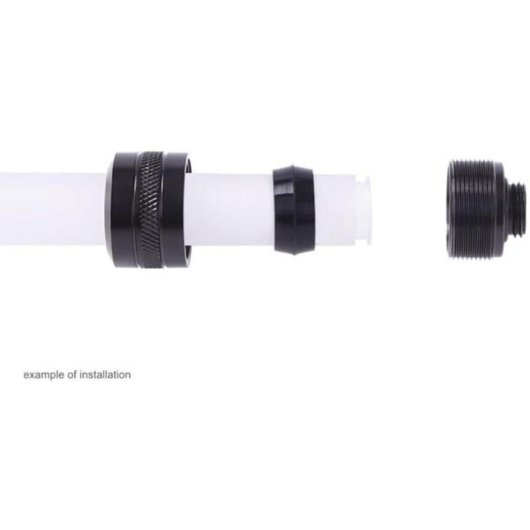 Flüssigkeitskühlung Alphacool Hardtube Anschlusskit 1/4" schwarz Messing