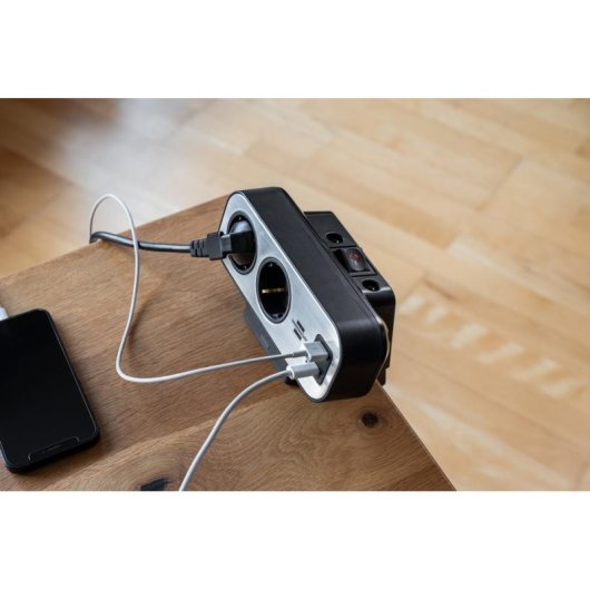 Regleta Brennenstuhl 1153580210 9 Tomas con Protección USB-A y USB-C