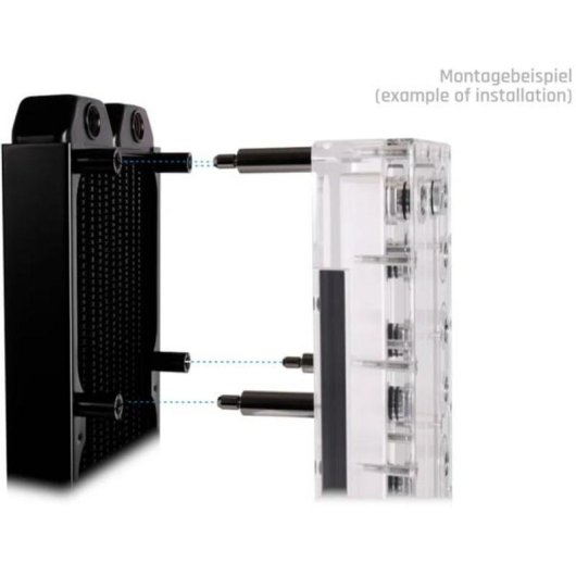 Wasserkühlung Alphacool Core Push Montagekit 50 mm Schwarz Silber