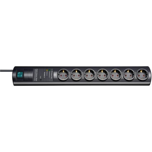Régua de tomadas Brennenstuhl Primera-Tec DigiMaster 7 tomadas com proteção e interruptor