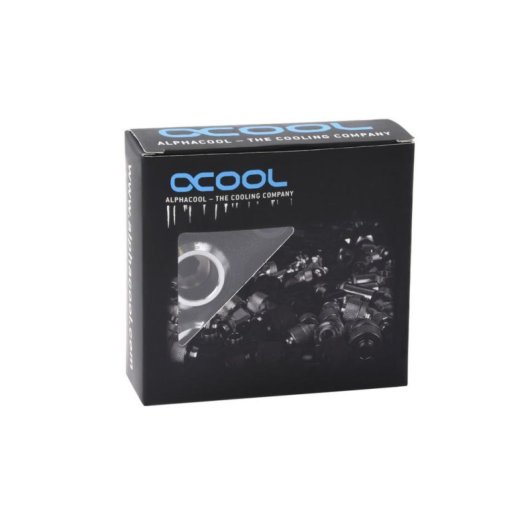 Refrigeration Liquide Alphacool Kit raccords laiton chromé 1/4" 20 mm