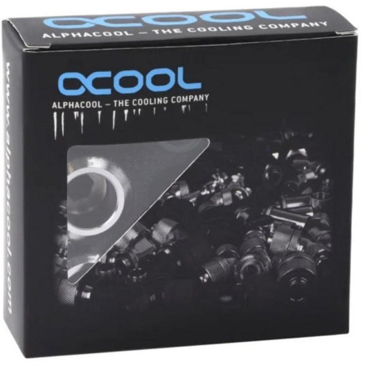 Refrigeration Liquide Alphacool Kit raccords laiton chromé 1/4" 20 mm