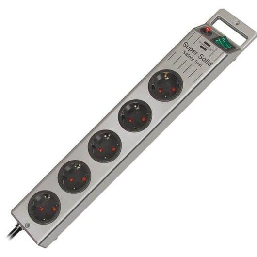 Multiprise Brennenstuhl Super-Solid Line 5 prises avec interrupteur et protection enfant