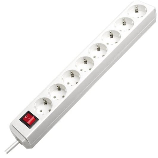Multipresa Brennenstuhl Eco-Line 8 prese con interruttore e cavo 3 m bianco