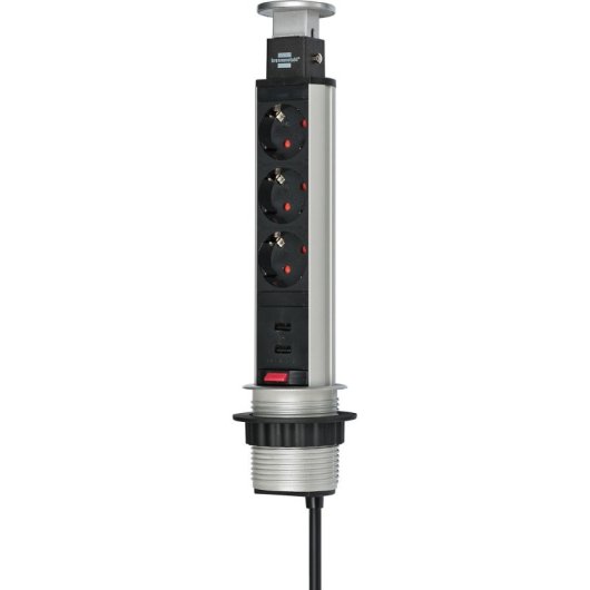 Multipresa Brennenstuhl 1396200013 3 prese AC 2 m con 2 USB-A e protezione bambini