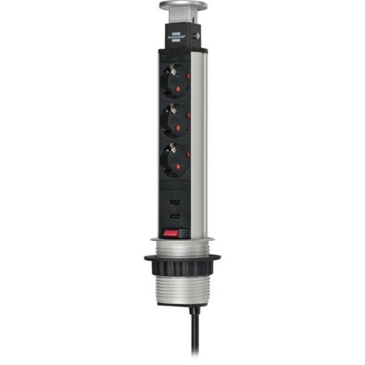 Multipresa Brennenstuhl 1396200013 3 prese AC 2 m con 2 USB-A e protezione bambini