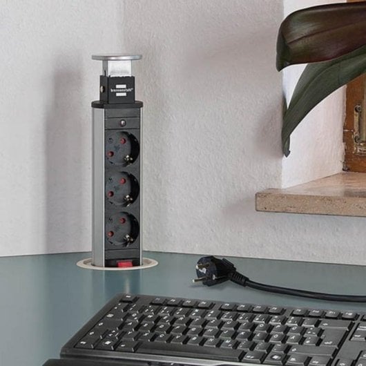 Multipresa Brennenstuhl 1396200013 3 prese AC 2 m con 2 USB-A e protezione bambini