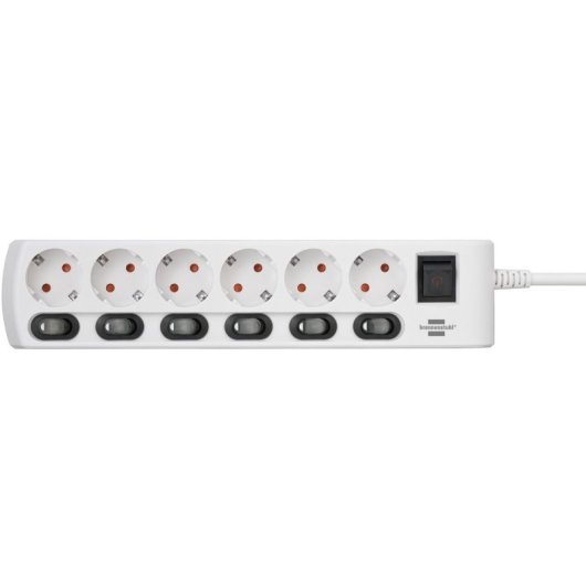 Regleta Brennenstuhl 1153110126 6 Tomas con Interruptor Gestionado y Protección