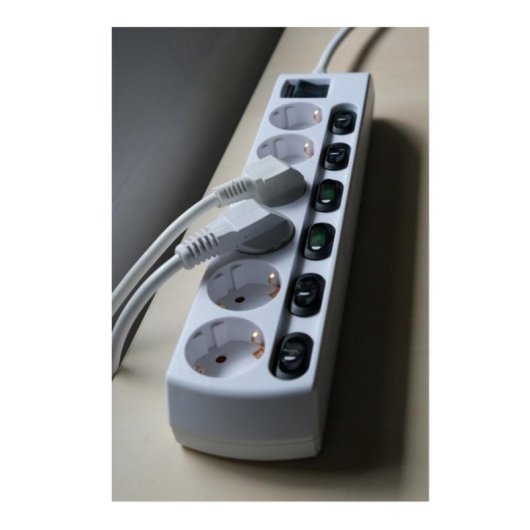 Regleta Brennenstuhl 1153110126 6 Tomas con Interruptor Gestionado y Protección
