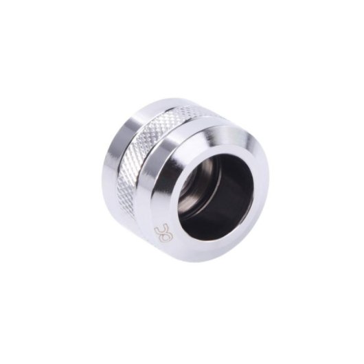 Refrigeration Liquide Alphacool Racor laiton chromé 1/4" 26 mm 2 connexions