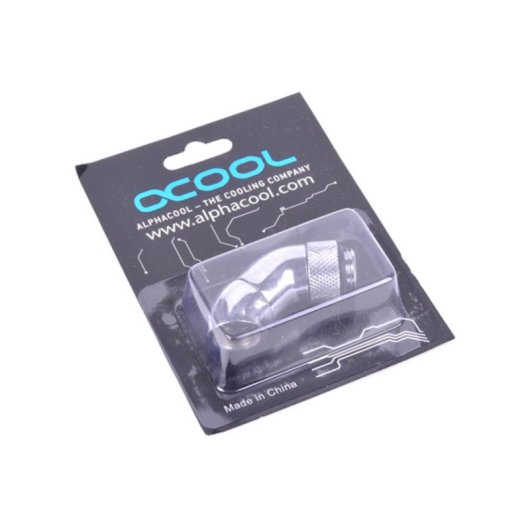 Schlauchverbinder Alphacool 17059 Messing vernickelt 1/4" Männlich/Weiblich 45°