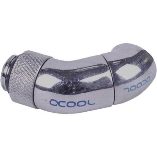 Schlauchverbinder Alphacool 17059 Messing vernickelt 1/4" Männlich/Weiblich 45°