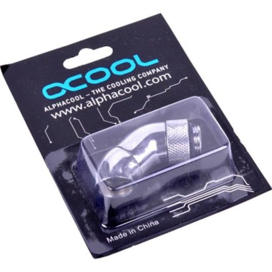 Schlauchverbinder Alphacool 17059 Messing vernickelt 1/4" Männlich/Weiblich 45°