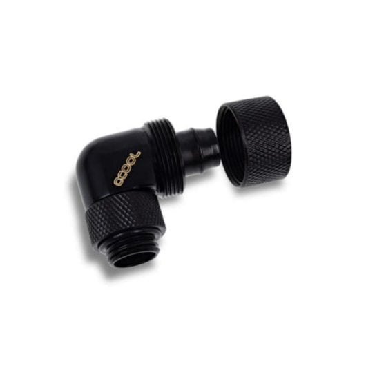 Flüssigkeitskühlung Alphacool Racor Messing schwarz 1/4" 90° 4 Stück