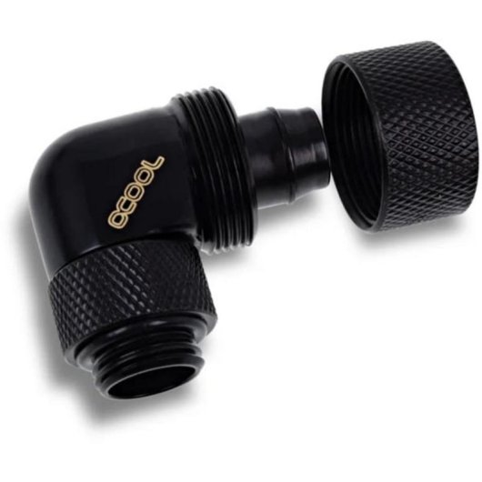Flüssigkeitskühlung Alphacool Racor Messing schwarz 1/4" 90° 4 Stück