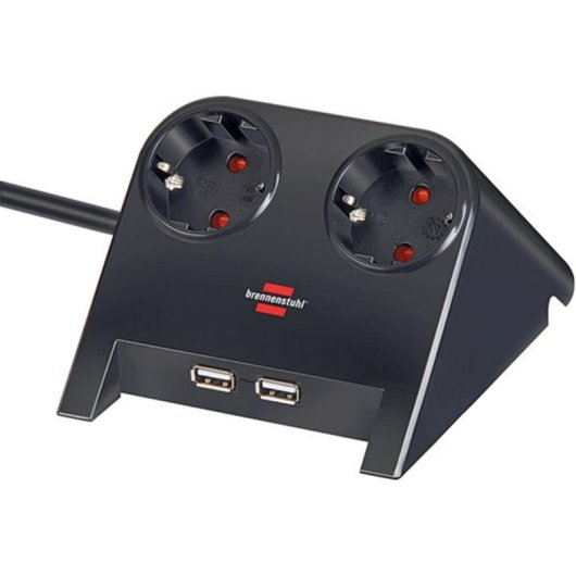 Multipresa Brennenstuhl 1153500222 2 Prese 2 USB-A con Protezione Bambini