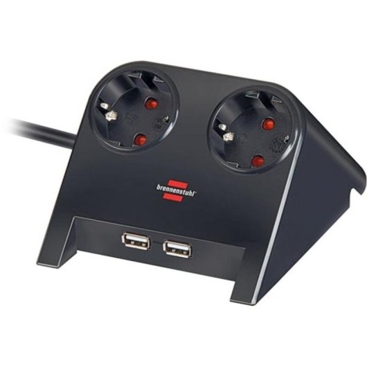 Multipresa Brennenstuhl 1153500222 2 Prese 2 USB-A con Protezione Bambini