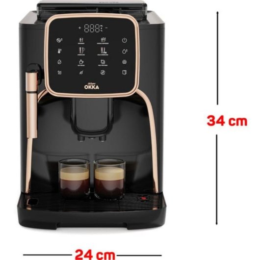 Cafetera superautomática Arzum Okka OK0030 1,8 L con molinillo cónico 19 bares función limpieza automática