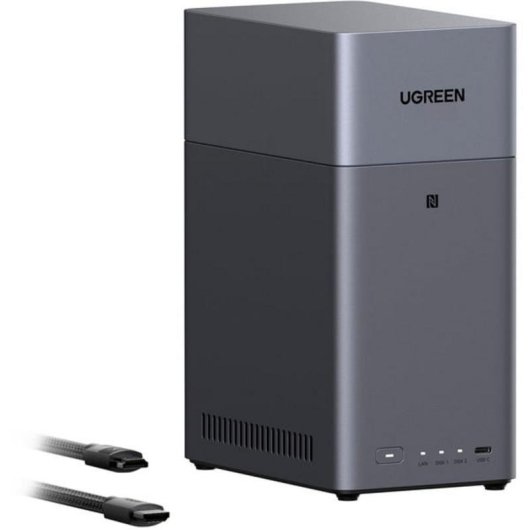 NAS UGREEN 2 bahías 60 TB 4 GB RAM HDMI USB-C RAID 0/1 JBOD