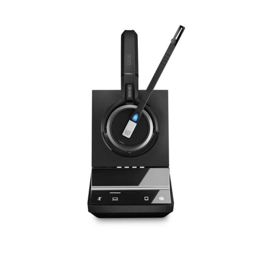 Auriculares EPOS IMPACT SDW 5033T inalámbricos DECT con cancelación de ruido, micrófono y base, negro