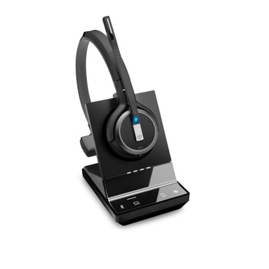 Auriculares EPOS IMPACT SDW 5033T inalámbricos DECT con cancelación de ruido, micrófono y base, negro