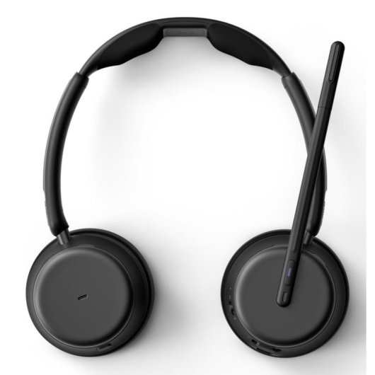 Auriculares EPOS IMPACT 1061T inalámbricos Bluetooth con cancelación de ruido, micrófono y base de carga, negro