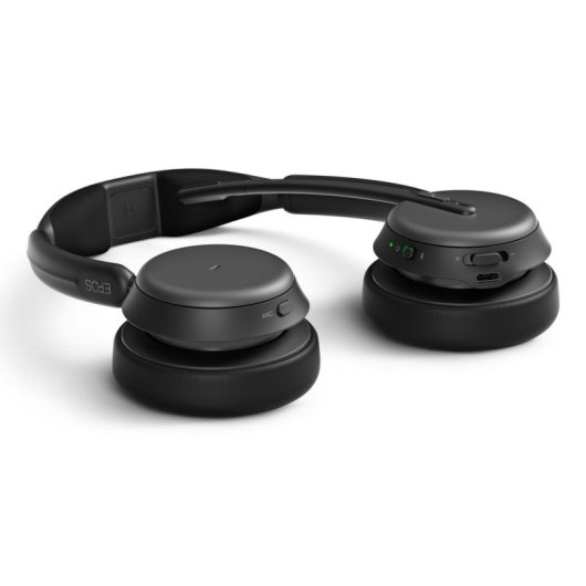 Auriculares EPOS IMPACT 1060 ANC inalámbricos Bluetooth para oficina con cancelación de ruido, micrófono y negro