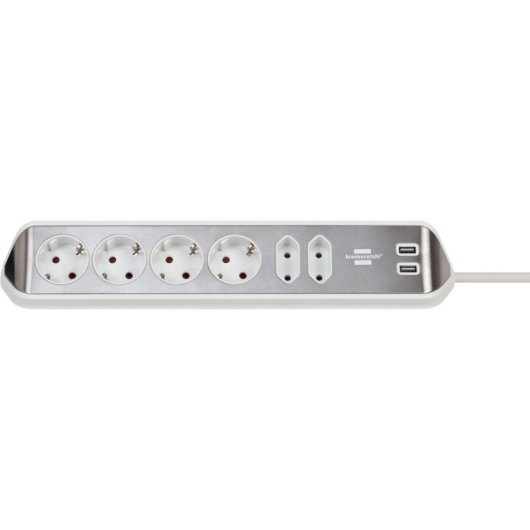 Régua de tomadas Brennenstuhl 1153590620 6 tomadas USB-A 3,1 A com proteção infantil